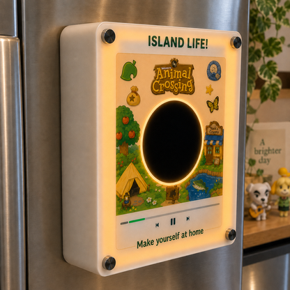 CrossingCraft frame on fridge lifestyle shot